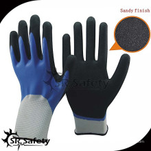 SRSAFETY 13G Strickblau doppelte Sicherheitsnitrilhandschuh / Sicherheitshandschuhe mit Porzellanlieferanten